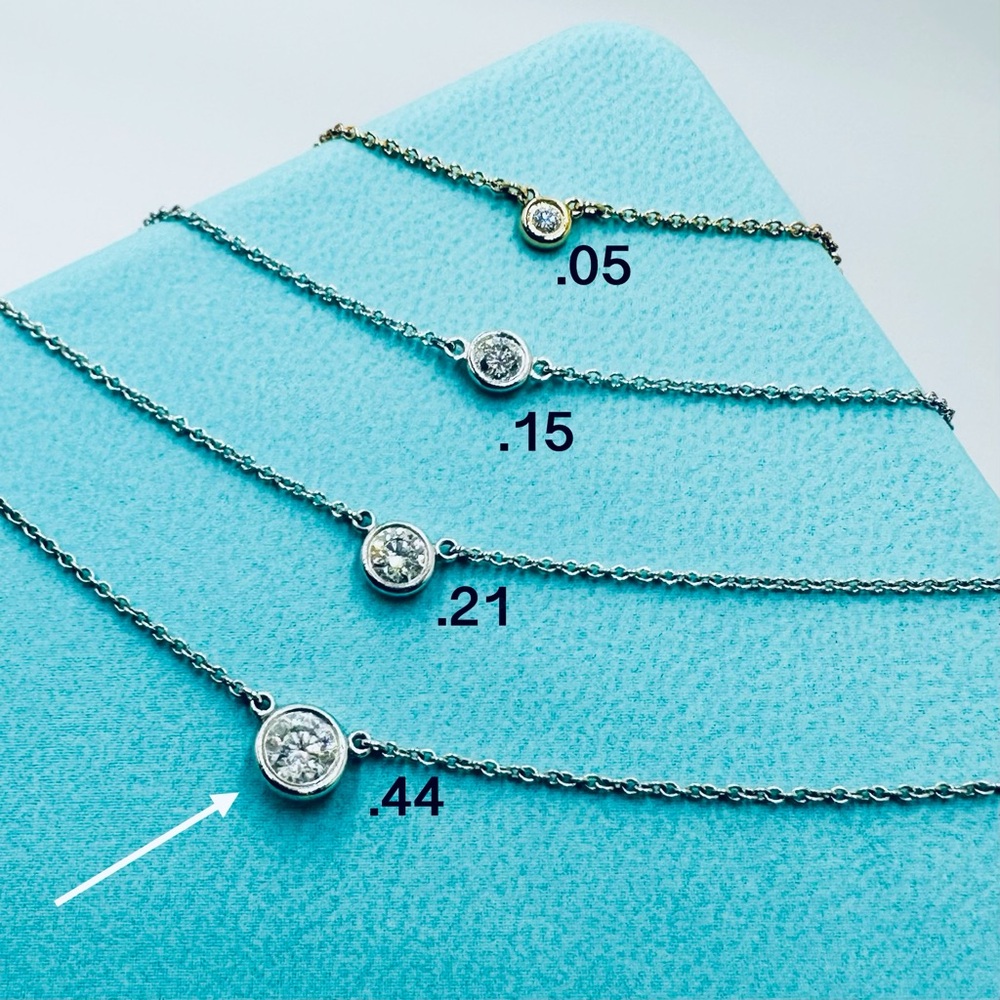 Tiffany & Co. .44 Diamond by the Yard Necklace in Platinum Packaging & Appraisal